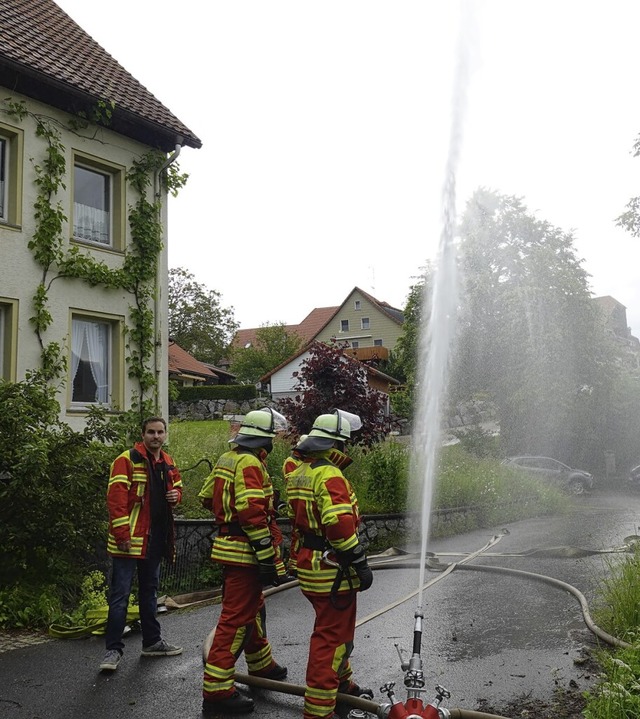 Der Aufbau des Lschangriffes hat gekl...konnte mit Lschwasser gekhlt werden.  | Foto: Hans-Jrgen Sackmann