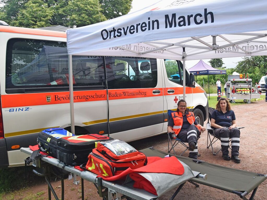 Der DRK-Ortsverein March war drei Tage mit einer Bereitschaft vor Ort.