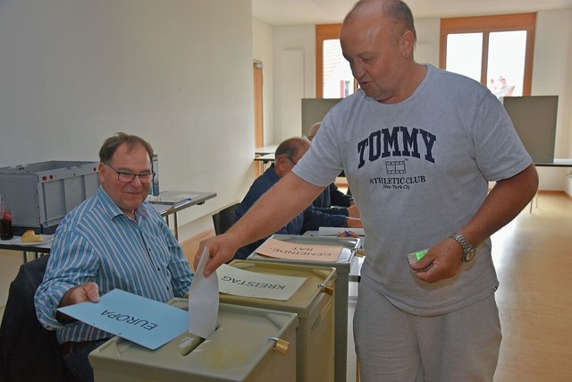 Mehr als 78 Prozent der Stimmberechtigten folgten dem Wahlaufruf in Heuweiler.  | Foto: Andrea Steinhart