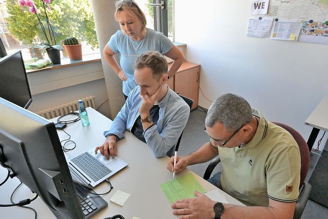 Bis zum Montagabend dauerte in Denzlingen die Auszhlung an.  | Foto: Markus Zimmermann