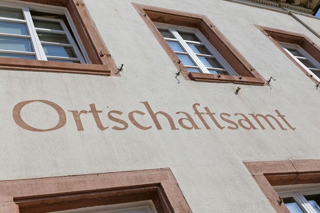 Schriftzug am Ortschaftsamt in Knigschaffhausen  | Foto: Martin Wendel