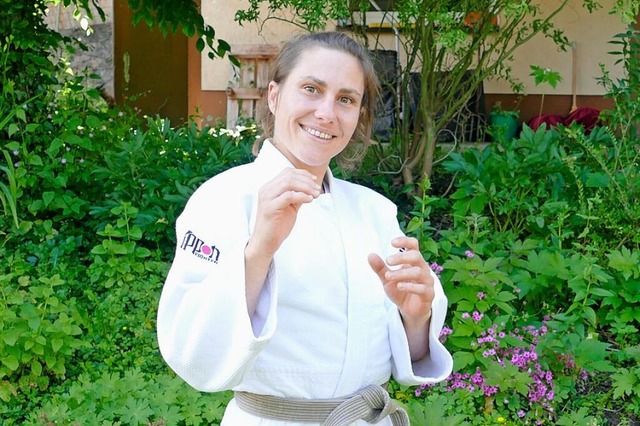 Stefanie Eichler im Judogi, ihrem traditionellen Judoanzug.   | Foto: Katharina Mohr