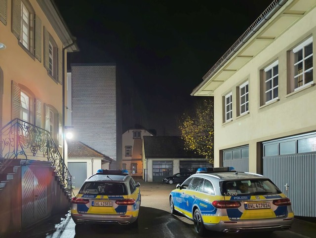 Das Waldkircher Polizeirevier bei Nacht.  | Foto: Patrik Mller