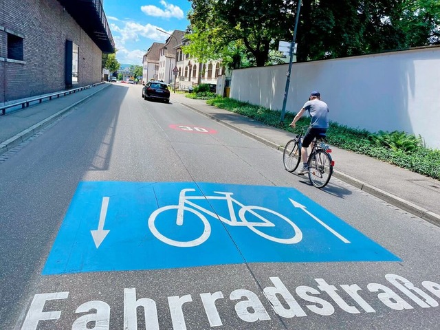 Ein Groteil der Vorzugstrasse ist als Fahrradstrae konzipiert.  | Foto: Barbara Ruda