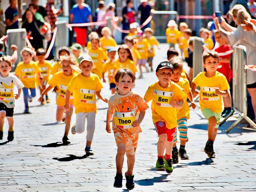 Impressionen vom ersten Stadtlauf speziell fr Kinder in Lrrach