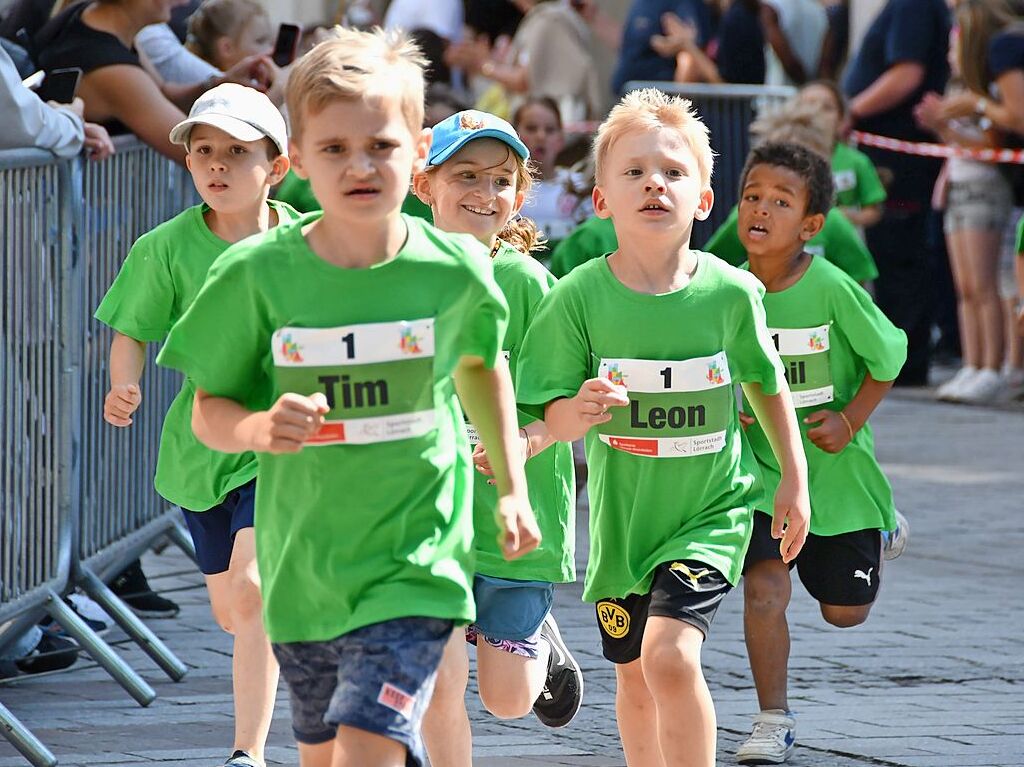 Impressionen vom ersten Stadtlauf speziell fr Kinder in Lrrach