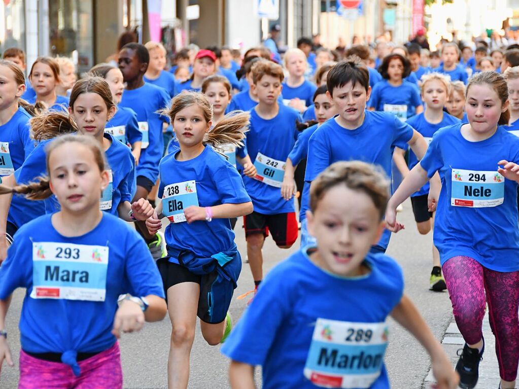 Impressionen vom ersten Stadtlauf speziell fr Kinder in Lrrach