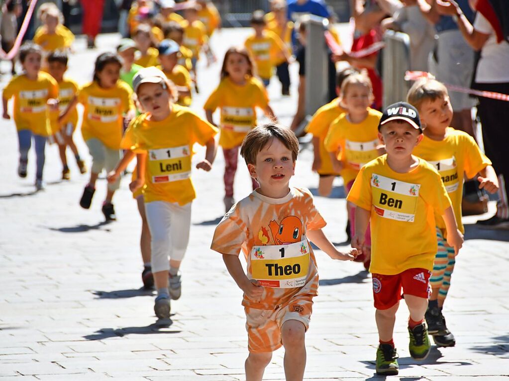 Impressionen vom ersten Stadtlauf speziell fr Kinder in Lrrach