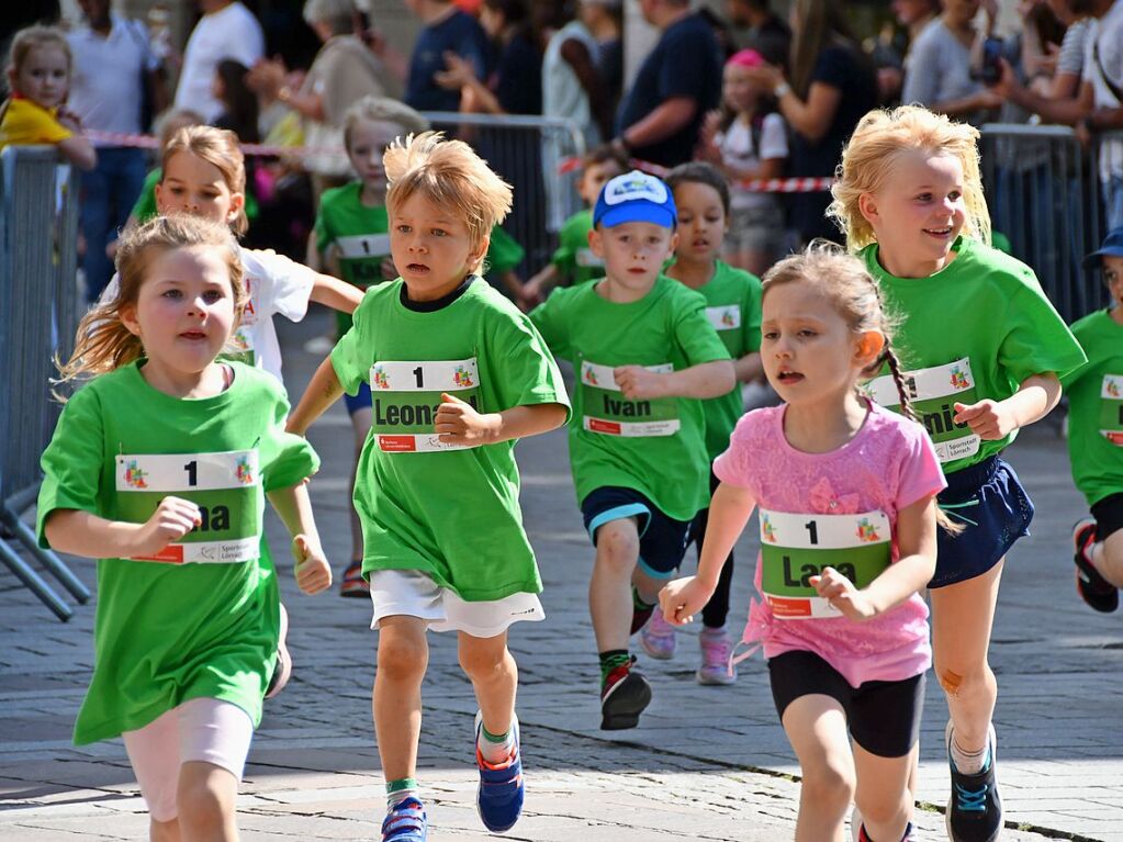 Impressionen vom ersten Stadtlauf speziell fr Kinder in Lrrach