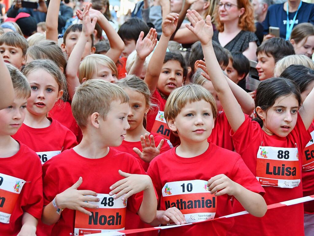 Impressionen vom ersten Stadtlauf speziell fr Kinder in Lrrach