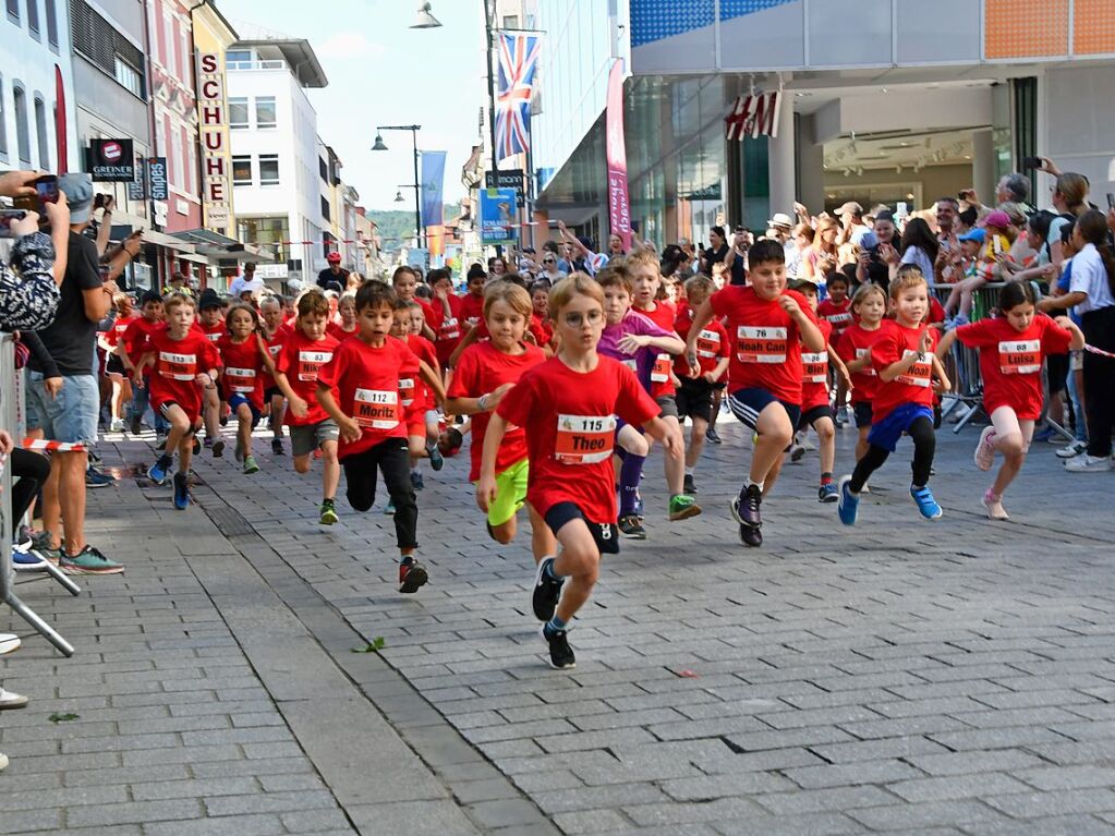 Impressionen vom ersten Stadtlauf speziell fr Kinder in Lrrach