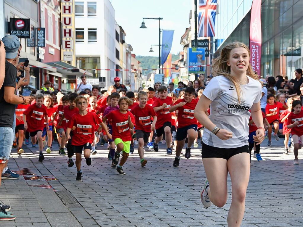 Impressionen vom ersten Stadtlauf speziell fr Kinder in Lrrach