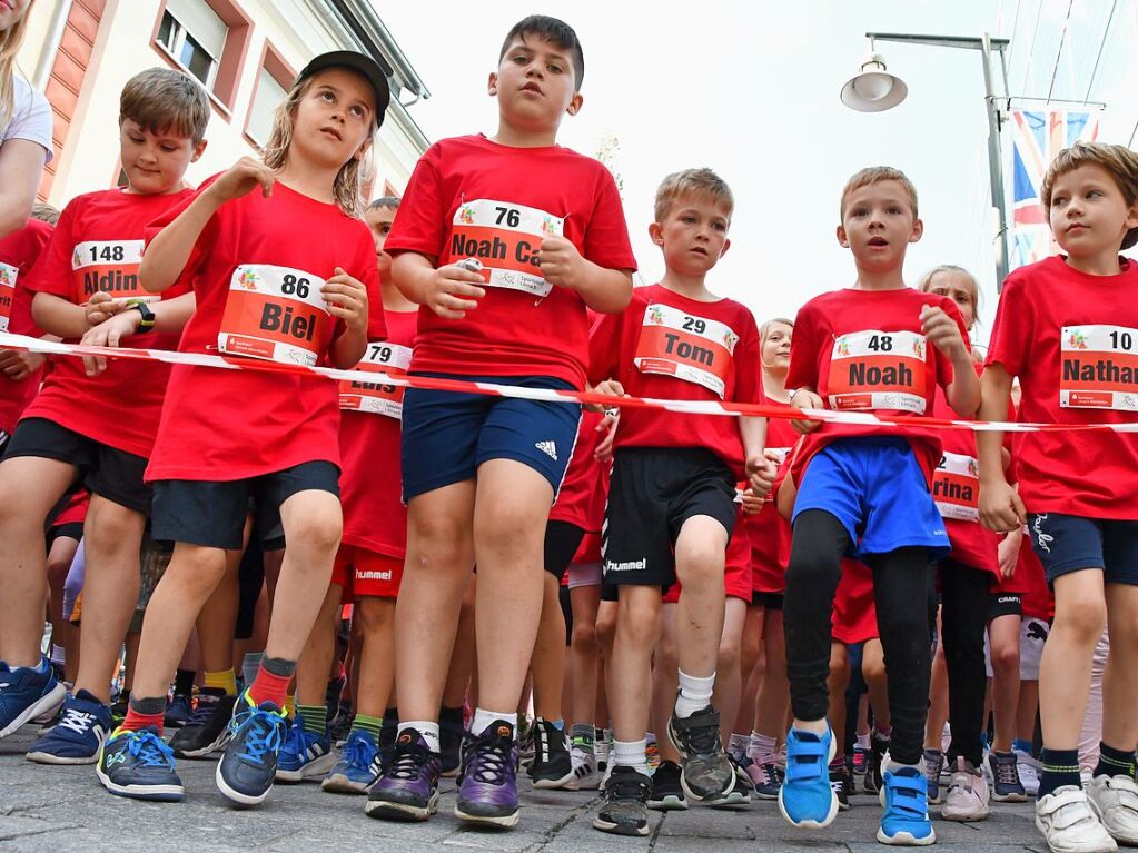 Impressionen vom ersten Stadtlauf speziell fr Kinder in Lrrach