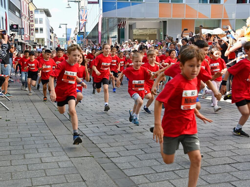 Impressionen vom ersten Stadtlauf speziell fr Kinder in Lrrach