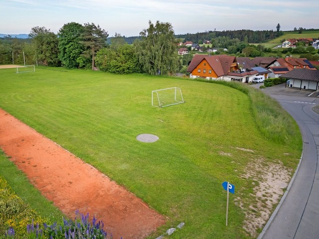 Auf dem Schulsportplatz wird ein provi...es bestehenden Tores errichtet werden.  | Foto: Wilfried Dieckmann