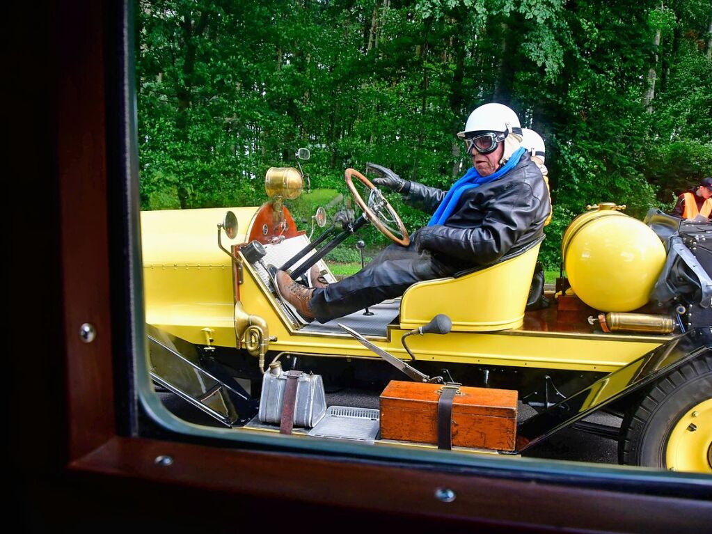 Am Samstag fuhren die Oldtimer ber Freiamt nach Riegel und zurck. Insgesamt waren sie rund 80 Kilometer unterwegs.