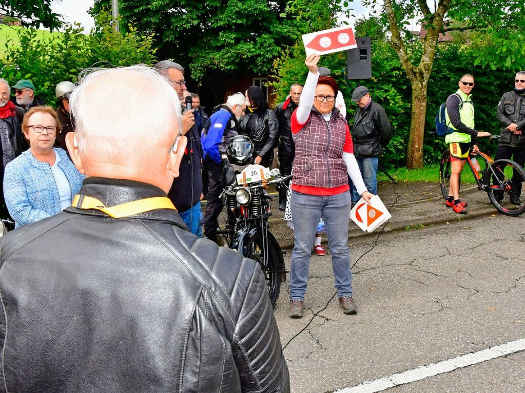 Am Samstag fuhren die Oldtimer ber Freiamt nach Riegel und zurck. Insgesamt waren sie rund 80 Kilometer unterwegs.