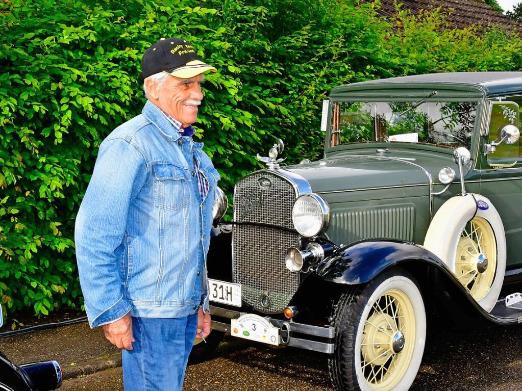 Am Samstag fuhren die Oldtimer ber Freiamt nach Riegel und zurck. Insgesamt waren sie rund 80 Kilometer unterwegs.