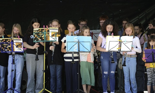 Beim Finale musizierten alle Mitwirkenden gemeinsam.   | Foto: Katharina Kubon