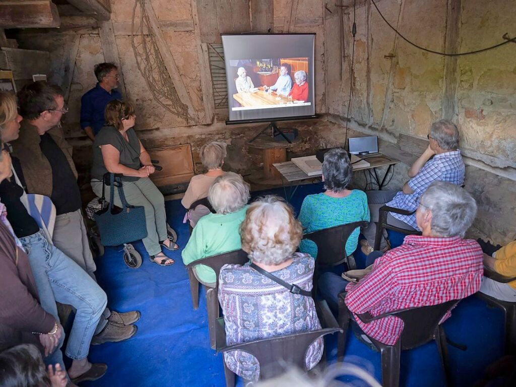 Alte Filmdokumente wurden im Gartenkino vorgefhrt.