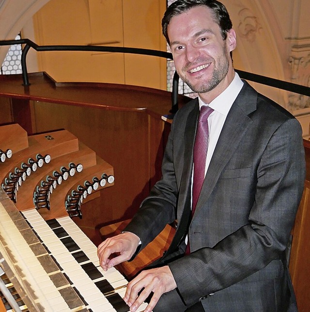 Der Organist Nathan Laube  | Foto: Michael Gottstein