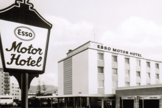 An Freiburgs Sundgauallee gab es einst ein Esso Motor Hotel