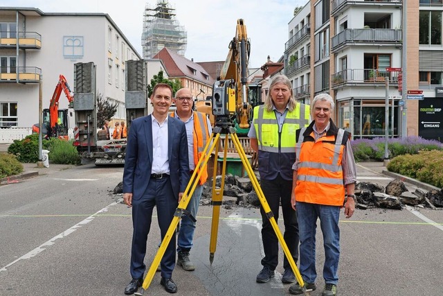 Durchfahrt von sofort an erschwert: Ob...Bauphase des Aichele-Knotens am Monat.  | Foto: Alexandra Gnzschel