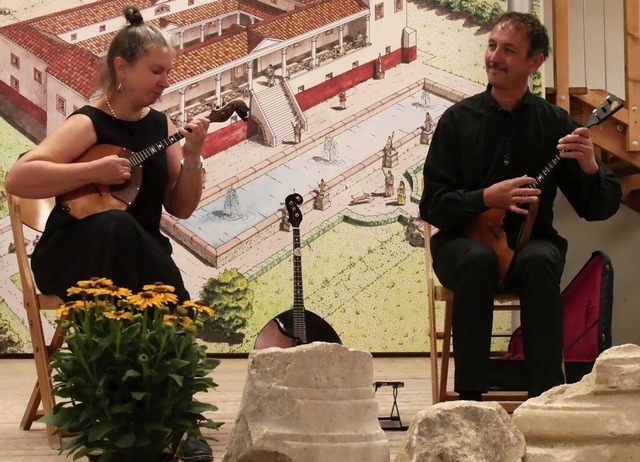 Olga und Alexey Kleschenko beim Konzert in der Grenzacher Rmervilla  | Foto: Heinz und Monika Vollmar