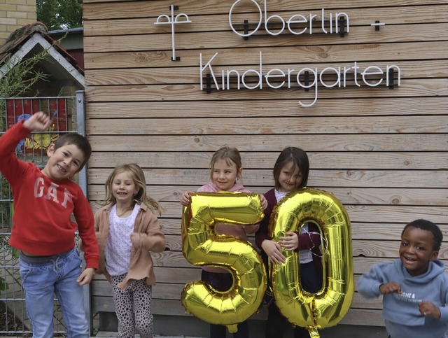 Auch die Kleinen freuen sich ber das Jubilum des Oberlin-Kindergartens.  | Foto: Oberlinkindergarten Breisach