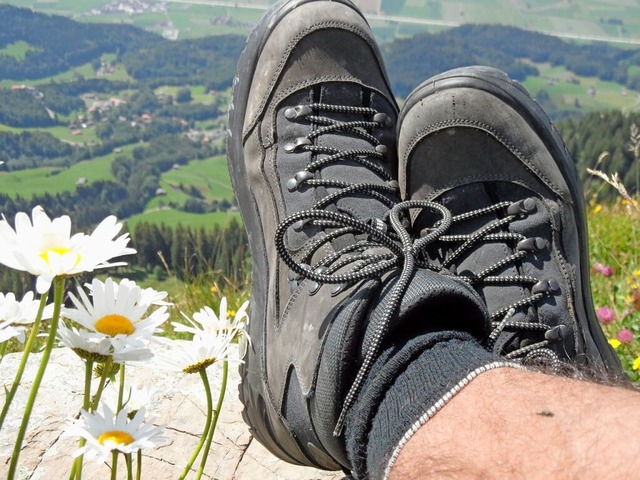 In Wanderschuhen lsst sich die Landsc...ter im Schwarzwald am besten erkunden.  | Foto: Markus Donner