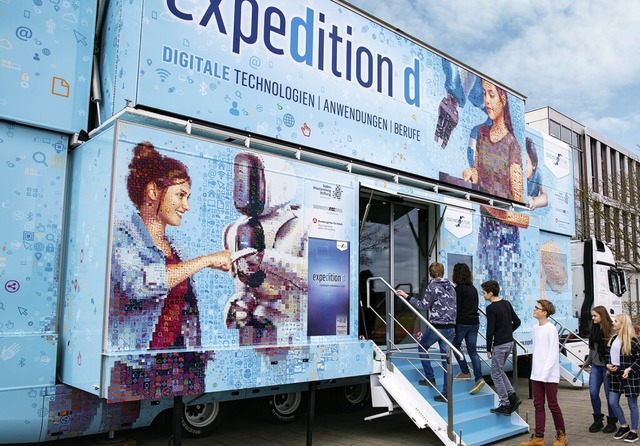 Im Truck der Initiative Expedition D dreht sich alles um digitale Technologien.  | Foto: Expedition D