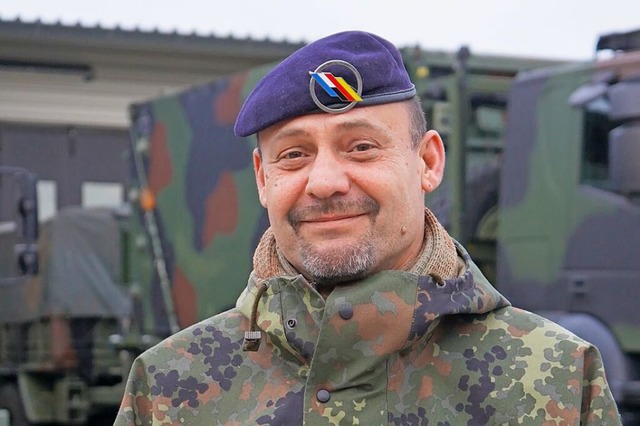 Markus Lenecke, 53 Jahre, ist Oberstab...sch-franzsischen Brigade in Mllheim.  | Foto: Lisa Petrich