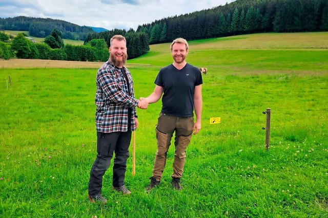 Wechsel im Forstrevier Biederbach-Prec...e (rechts) geht, Johannes Bche kommt.  | Foto: Landratsamt Emmendingen