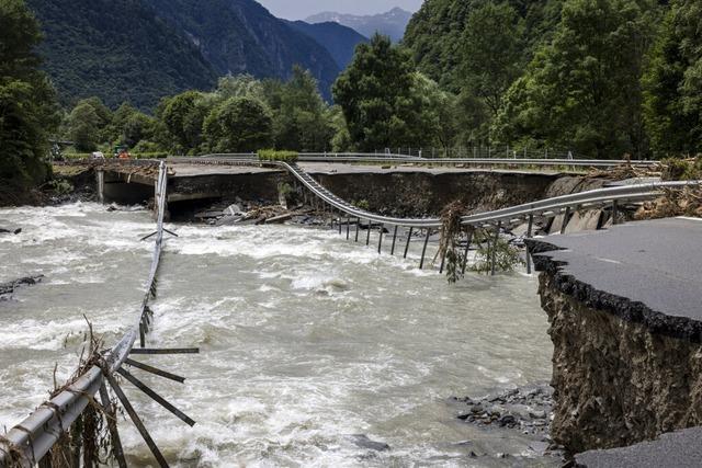 Schwere Unwetter in der Schweiz - ein Vermisster tot geborgen