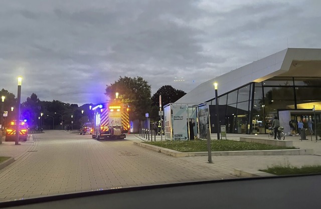 Die Feuerwehr war am Samstag eine halb... um den Grund des Alarms zu ermitteln.  | Foto: Fabian Linder