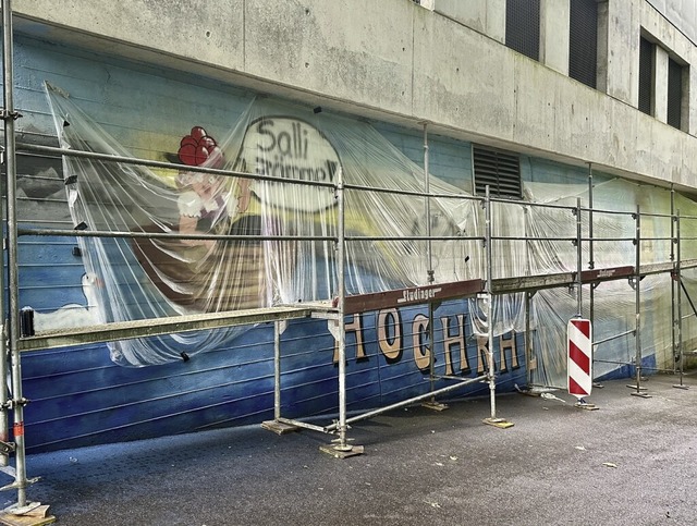 Die Schler vom Klettgau-Gymnasium bei...ns ist dieser Teil aktuell abgedeckt.   | Foto:  Sandra Bonitz