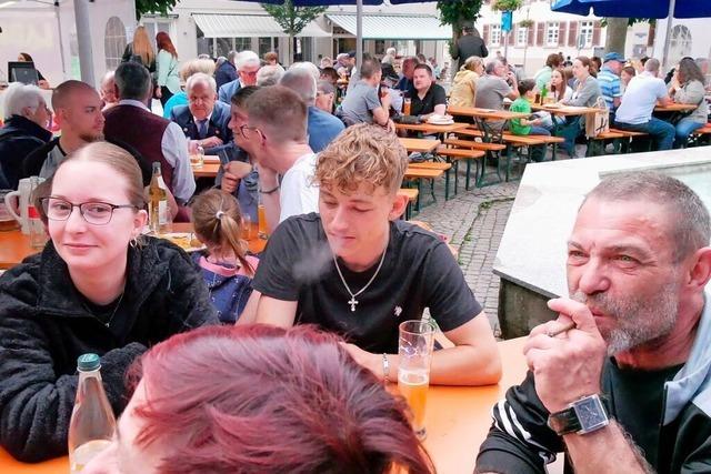 Rheinfelder Stadtmusik feiert beim Kastanienparkfest