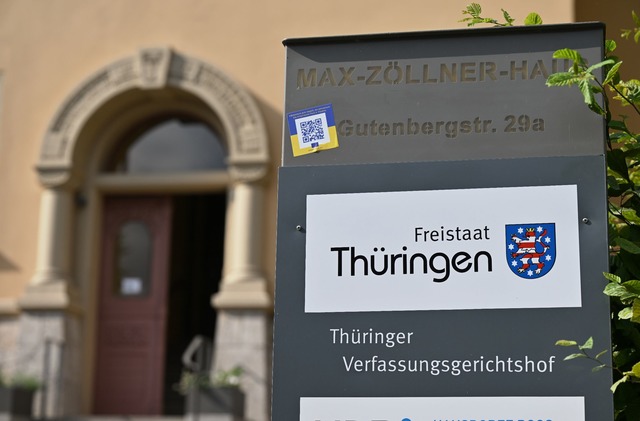 Die Th&uuml;ringer AfD-Fraktion klagte gegen eine Corona-Verordnung.  | Foto: Martin Schutt/dpa