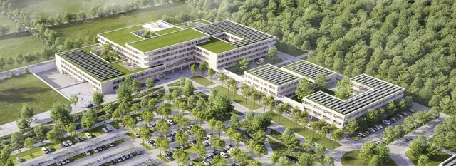So soll das neue Klinikum in Langenwinkel aussehen.  | Foto: GMP International GmbH