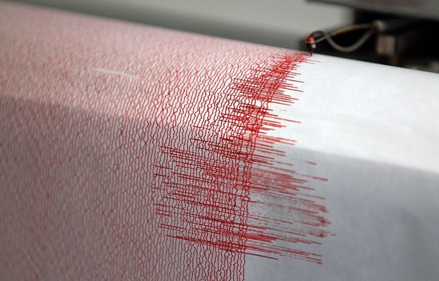 Ein Seismograph verzeichnet Ausschlge.  | Foto: Oliver Berg (dpa)