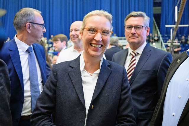 Alice Weidel, alte und neue Bundesvorsitzende der AfD  | Foto: Bernd von Jutrczenka (dpa)