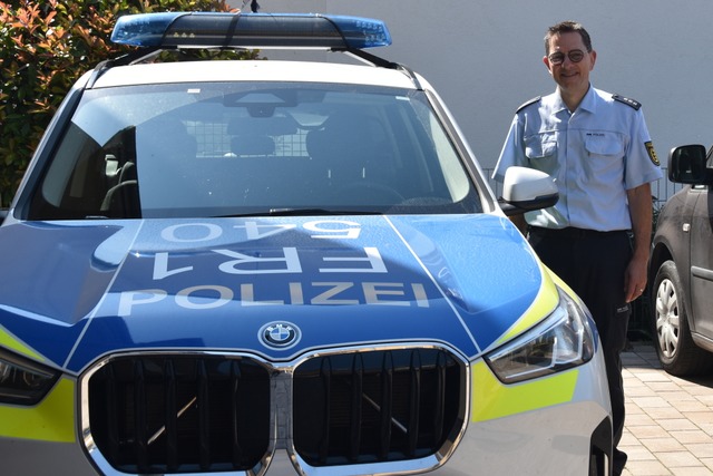 Einsatzbereit: Hans-Jrg Wssner leite... April den Polizeiposten in Btzingen.  | Foto: Peter Disch