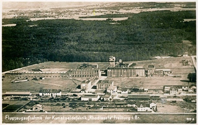 Das Gelände der Kunstseidenfabrik R...uf einer Foto-Postkarte von etwa 1930. | Foto: Archiv Manfred Gallo Das Gelände der Kunstseidenfabrik R...uf einer Foto-Postkarte von etwa 1930. | Foto: Archiv Manfred Gallo