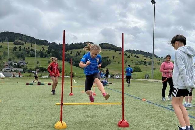 Frhlicher Skispa im Schwarzwald-Sommer