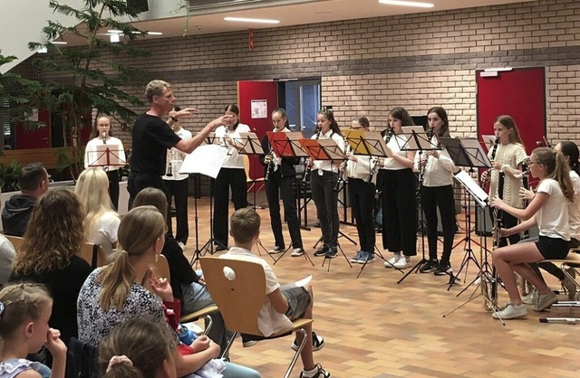 Das Klostergartenkonzert wurde kurzfri...onzert im Martin-Schongauer-Gymnasium.  | Foto: Jugendmusikschule Westlicher Kaiserstuhl-Tuniberg