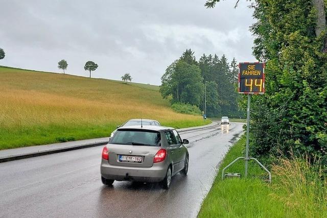 Die Tempo-Tafeln in Bonndorf sammeln viele Daten ber Autofahrer – aber nicht alles