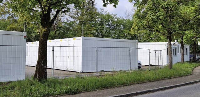 Im Landkreis Waldshut leben aktuell 81...in der Containersiedlung in Albbruck.   | Foto: Baier, Markus