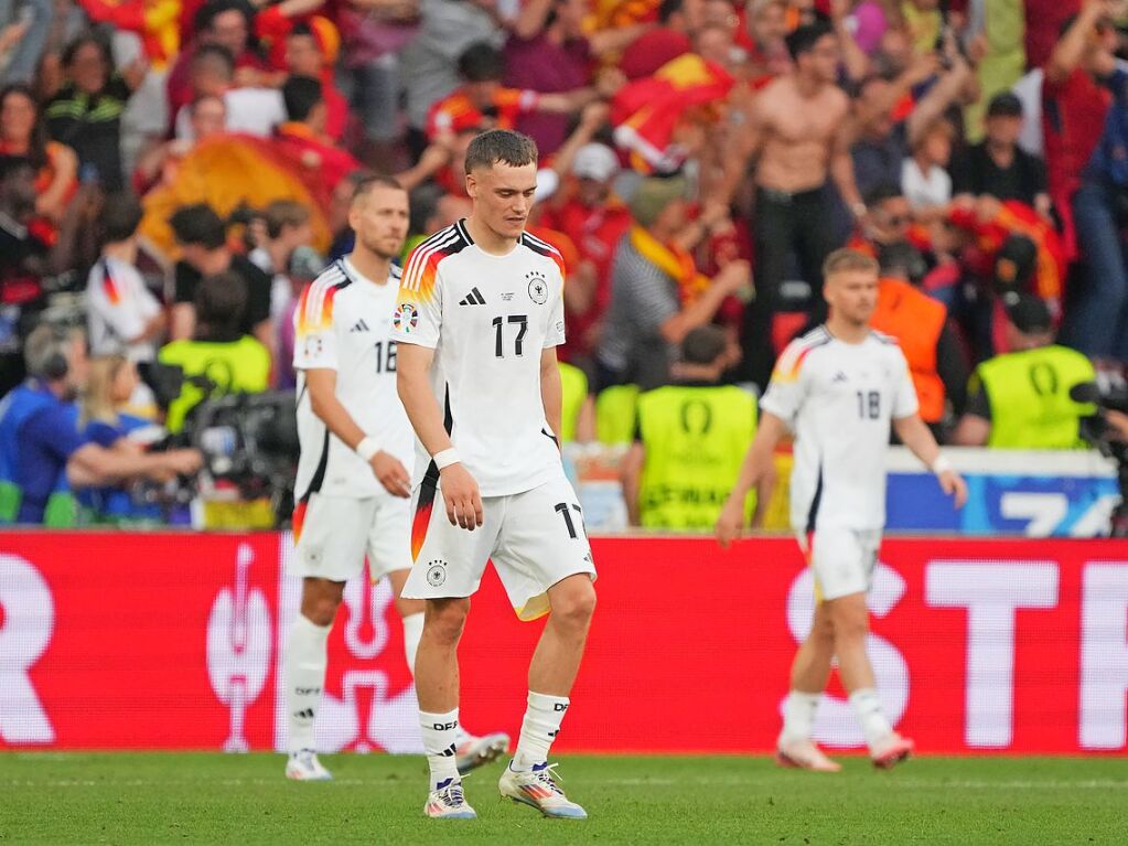 Frust am Ende: Deutschland verliert gegen Spanien.