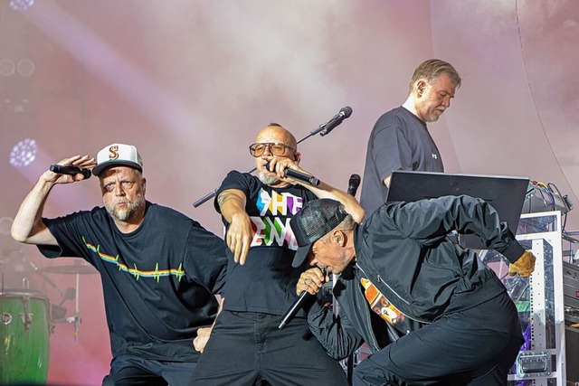 Noch ziemlich weit weg von der Rente: Die Fantastischen Vier in Breisach  | Foto: Hubert Gemmert