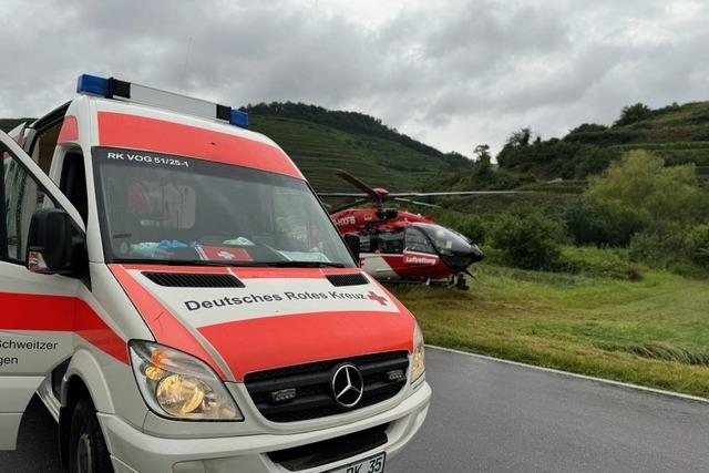 Ein gestrzter Wanderer und ein Autounfall: Gleich zwei Rettungshubschrauber-Einstze in Vogtsburg